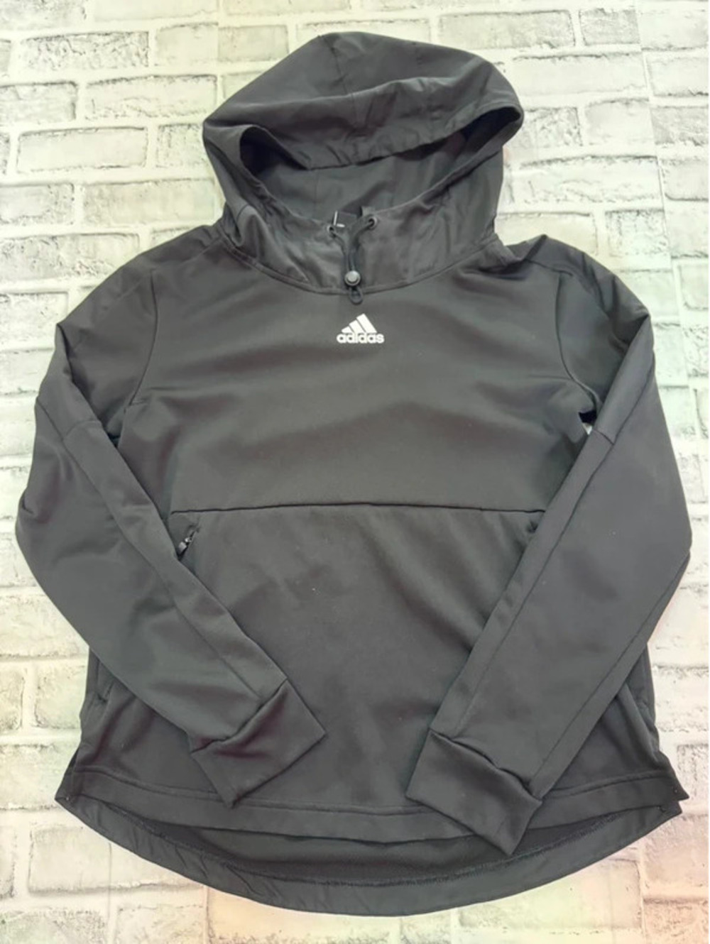 Women’s Adidas black pullover lightweight hoodie jacket size small